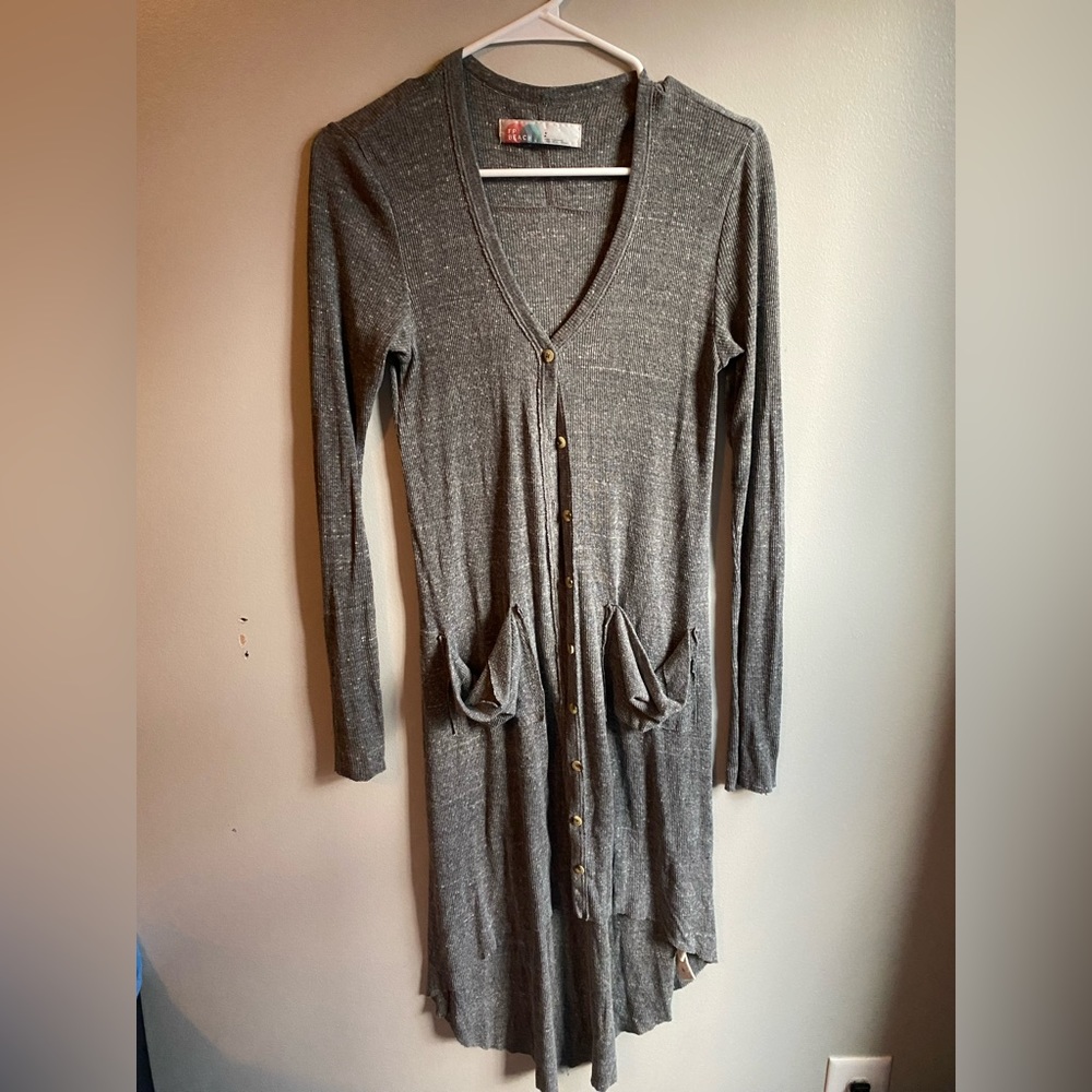 Free People Beach Ribbed Up maxi cardigan S